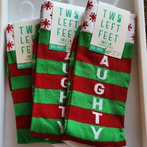 'Naughty' Two left feet socks